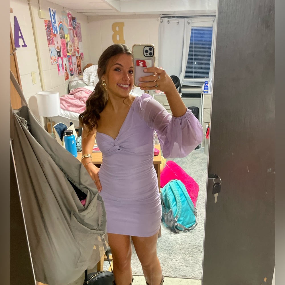 Purple mini dress